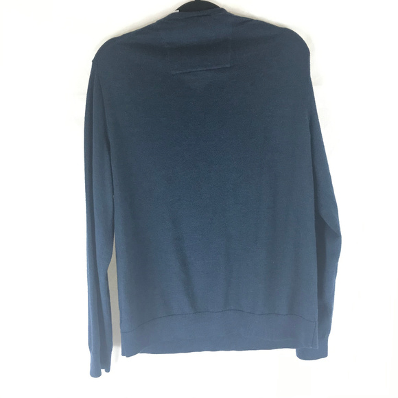 Calvin Klein Merino Wool Blue Pull-Over Sweater - Picture 5 of 6